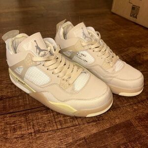 off white Air Jordan 4 shoes